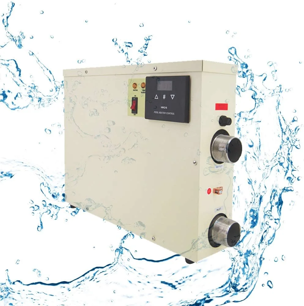 ترموستات استخر شنا OXPMFY 5.5 کیلووات 380 ولت، بخاری برقی استخر، آبگرمکن SPA، وان حمام، ترموستات بخاری آب، لوازم جانبی استخر شنا برای 70-140 فوت مکعب/ 440-880 گالن (A3-15KW)