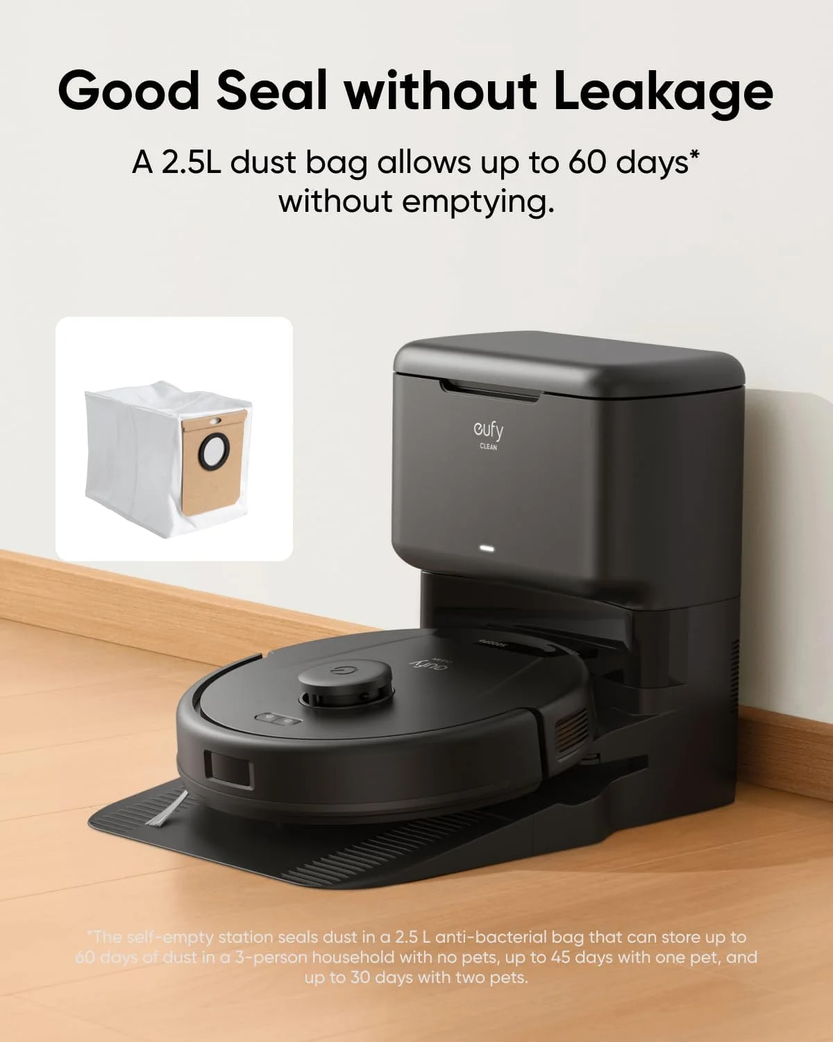 بسته 6 عددی پاکت جاروبرقی با ظرفیت بالا eufy سازگار با سری L60/L50 با ایستگاه تخلیه خودکار