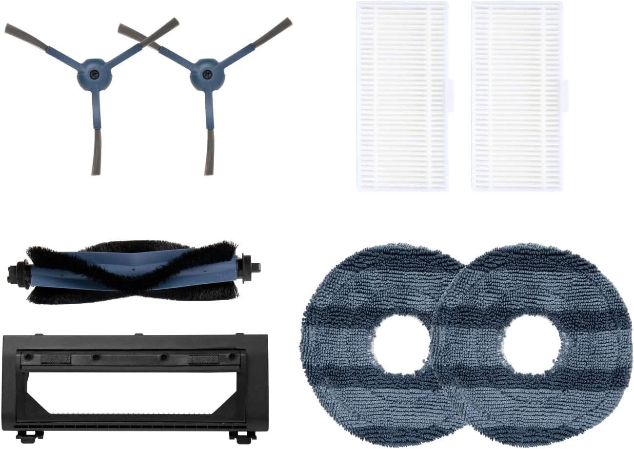 کیت قطعات جایگزین eufy برای جاروبرقی رباتیک eufy C20 Omni، برس رولی با مو و لاستیک، محافظ برس، 2 برس جانبی، فیلتر قابل شستشو و 2 پد تمیز کننده کیت قطعات جایگزین eufy برای جاروبرقی رباتیک eufy C20 Omni، برس رولی با مو و لاستیک، محافظ برس، 2 برس جانبی، فیلتر قابل شستشو و 2 پد تمیز کننده