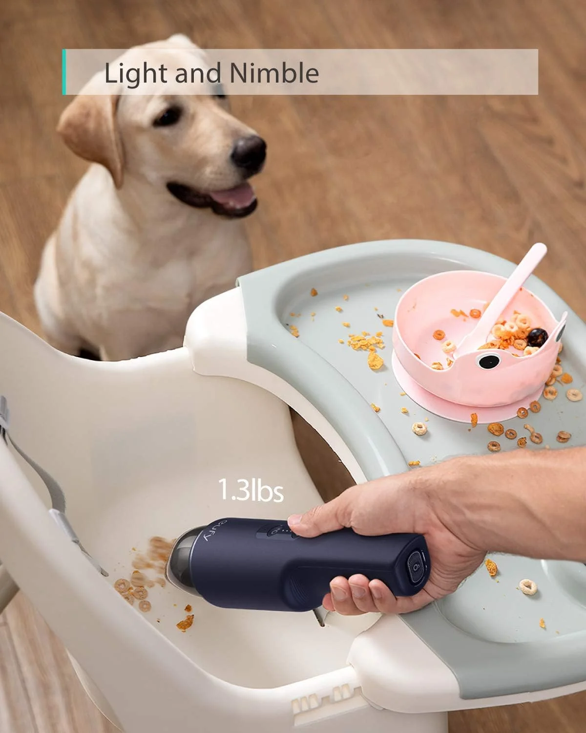 جاروبرقی دستی بیسیم یوفی HomeVac H11 Pure، فوق سبک 590 گرم، قدرت مکش 5500Pa، تصفیه اوزون، شارژ USB، برای تمیز کردن منزل (آبی) جاروبرقی دستی بیسیم یوفی HomeVac H11 Pure، فوق سبک 590 گرم، قدرت مکش 5500Pa، تصفیه اوزون، شارژ USB، برای تمیز کردن منزل (آبی)