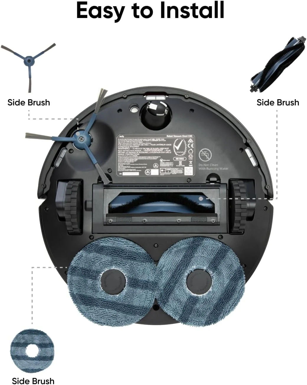 کیت قطعات جایگزین eufy برای جاروبرقی رباتیک eufy C20 Omni، برس رولی با مو و لاستیک، محافظ برس، 2 برس جانبی، فیلتر قابل شستشو و 2 پد تمیز کننده کیت قطعات جایگزین eufy برای جاروبرقی رباتیک eufy C20 Omni، برس رولی با مو و لاستیک، محافظ برس، 2 برس جانبی، فیلتر قابل شستشو و 2 پد تمیز کننده