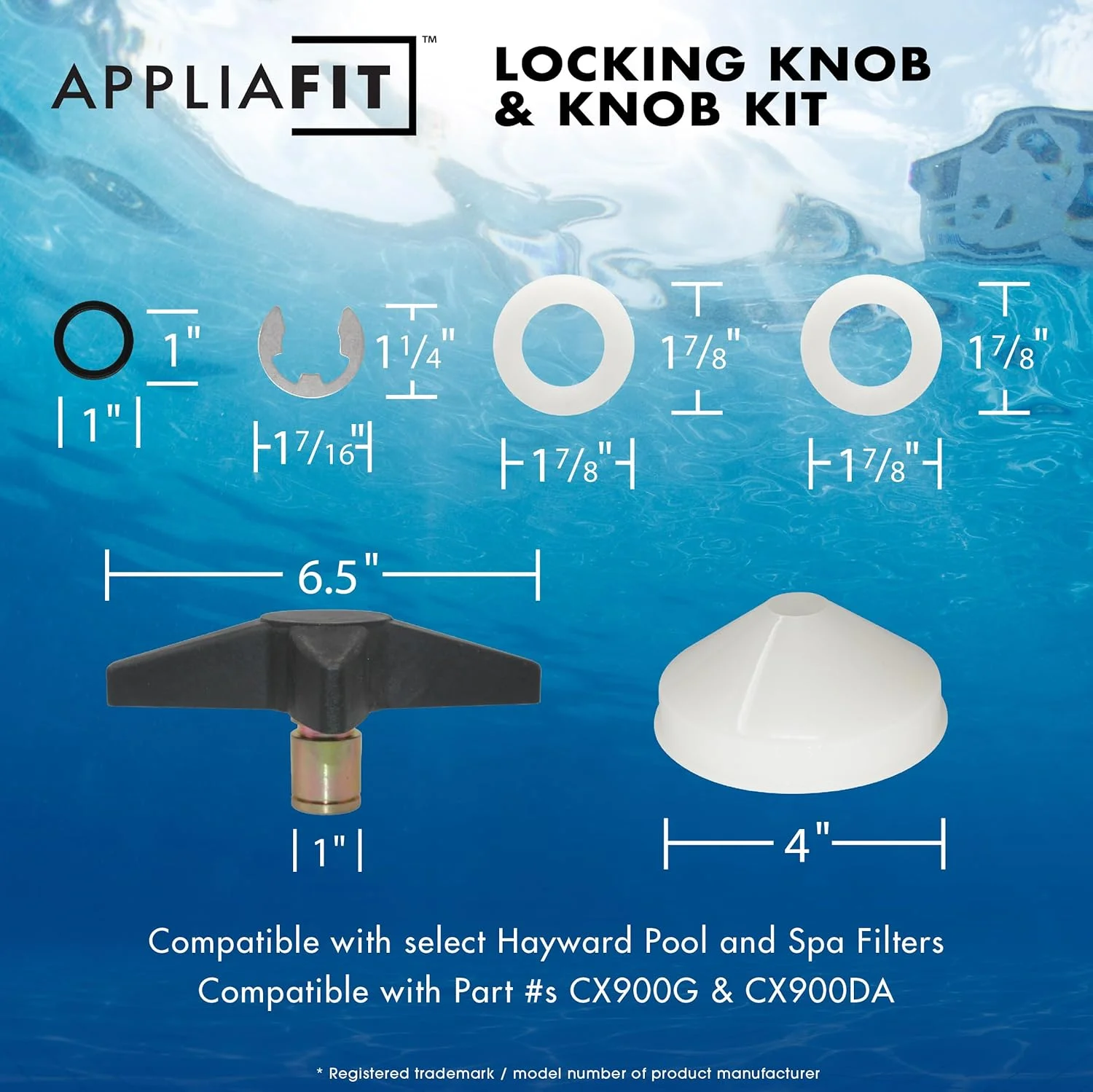 کیت دستگیره قفل AppliaFit سازگار با Hayward CX900DA و CX900G برای فیلترهای کارتریجی Hayward Star-Clear (6 قطعه) کیت دستگیره قفل AppliaFit سازگار با Hayward CX900DA و CX900G برای فیلترهای کارتریجی Hayward Star-Clear (6 قطعه)