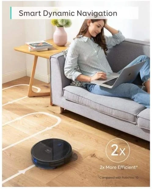 جاروبرقی رباتیک آنکر Eufy RoboVac G10 Hybrid مشکی جاروبرقی رباتیک آنکر Eufy RoboVac G10 Hybrid مشکی