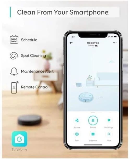 جاروبرقی رباتیک آنکر Eufy RoboVac G10 Hybrid مشکی جاروبرقی رباتیک آنکر Eufy RoboVac G10 Hybrid مشکی