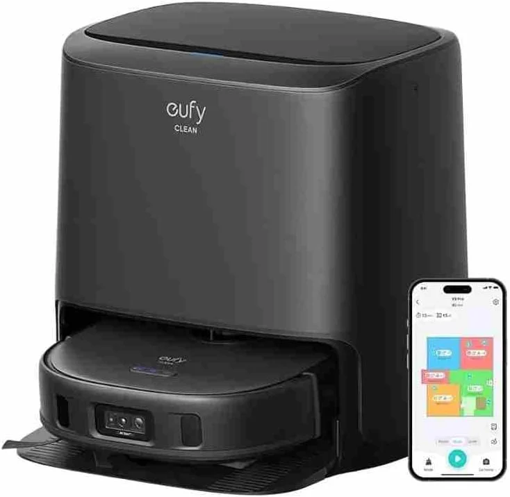 جاروبرقی رباتیک Eufy Clean X9 Pro با تمیز کردن فشاری تطبیقی MopMaster™، 2 پد چرخشی، تشخیص فرش با قابلیت بلند کردن خودکار پدها تا 12 میلیمتر، ایستگاه خود تمیز شونده، قدرت مکش 5500 پاسکال، اجتناب از موانع با هوش مصنوعی جاروبرقی رباتیک Eufy Clean X9 Pro با تمیز کردن فشاری تطبیقی MopMaster™، 2 پد چرخشی، تشخیص فرش با قابلیت بلند کردن خودکار پدها تا 12 میلیمتر، ایستگاه خود تمیز شونده، قدرت مکش 5500 پاسکال، اجتناب از موانع با هوش مصنوعی