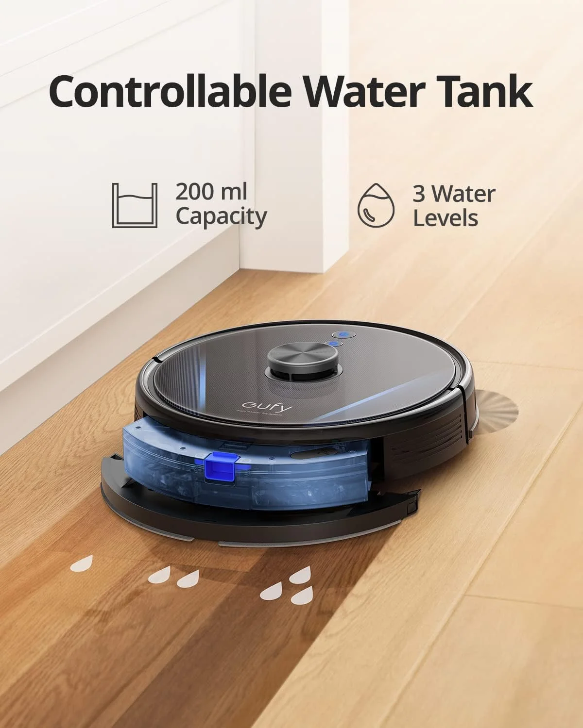 جاروبرقی رباتیک یوفی RoboVac LR30 Hybrid+ با قابلیت تی کشی، ظرفیت 60 روزه، مسیریابی لیزری iPath، قدرت مکش 3000Pa، نقشه برداری چند طبقه، برنامه، سازگار با الکسا جاروبرقی رباتیک یوفی RoboVac LR30 Hybrid+ با قابلیت تی کشی، ظرفیت 60 روزه، مسیریابی لیزری iPath، قدرت مکش 3000Pa، نقشه برداری چند طبقه، برنامه، سازگار با الکسا