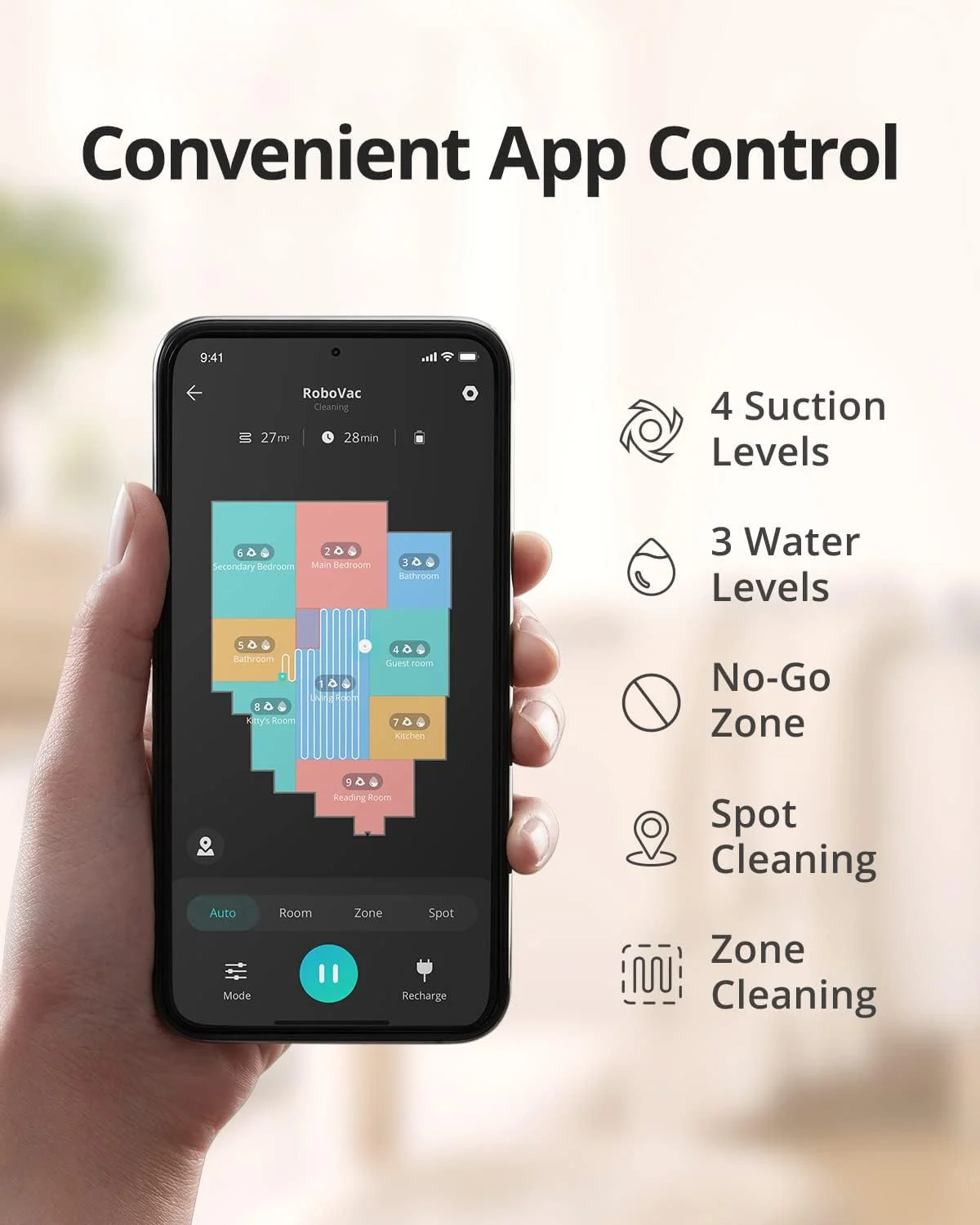 جاروبرقی رباتیک یوفی RoboVac LR30 Hybrid، مشکی جاروبرقی رباتیک یوفی RoboVac LR30 Hybrid، مشکی