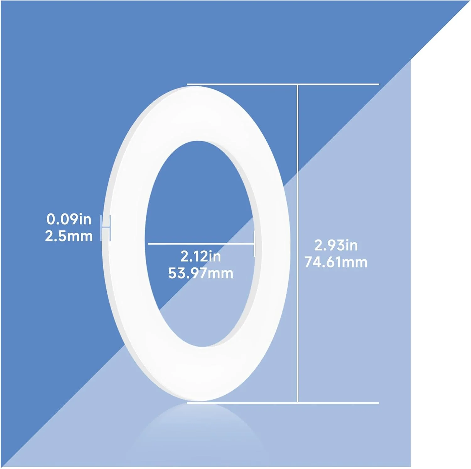 واشر تخت یونیون Cutetool (چهار عددی) 711-4010 مناسب برای لوازم جانبی بخاری Waterway، شیر یک طرفه TruSeal یونیون 2 اینچی، قطر خارجی 2-15/16 اینچ، قطر داخلی 2-1/8 اینچ، ضخامت 1/8 اینچ - آب بندی و جلوگیری از نشت