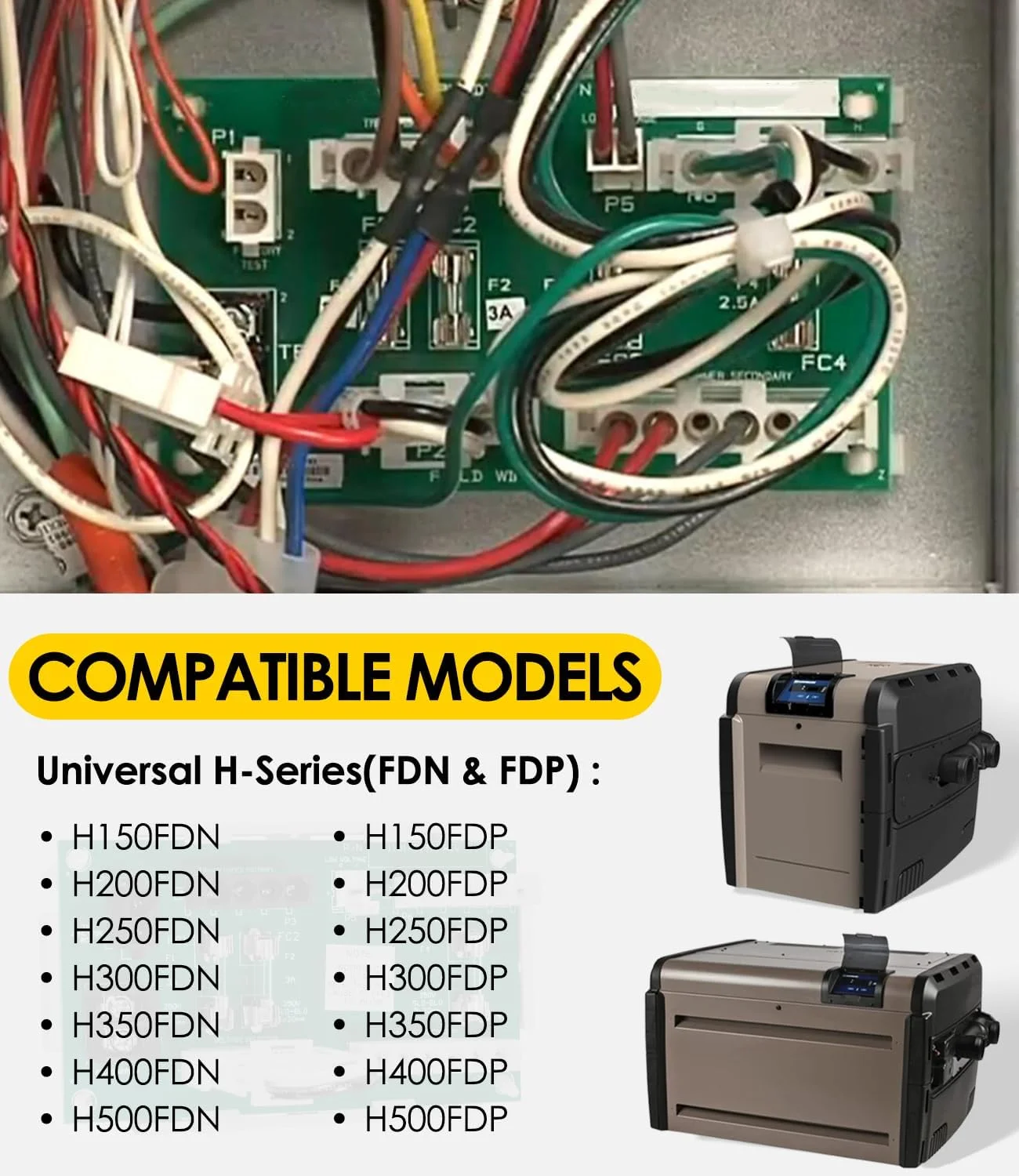 کیت جایگزینی پنل سیم کشی DearChan FDXLFWP1930 - برای بخاری های استخر کم Nox سری Hayward Universal H (H150FD, H200FD, H250FD, H300FD, H350FD, H400FD, H500FD)