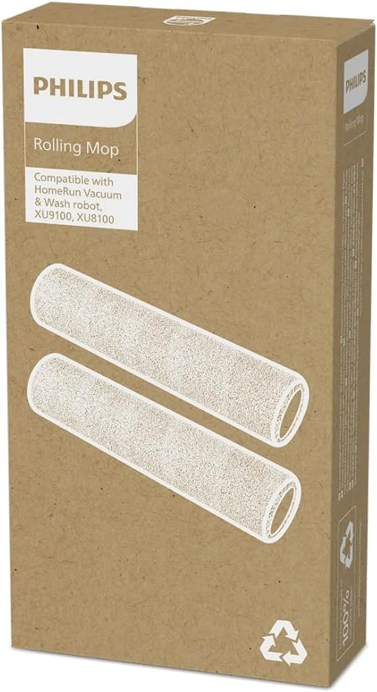 مجموعه دو عددی تی چرخشی فیلیپس برای ربات جاروبرقی و شستشو HomeRun - تی های چرخشی اصلی، فناوری ثبت شده تی چرخشی برای از بین بردن لکه ها، مناسب برای انواع کف، سازگار با سری 9000 (XV1491/10)