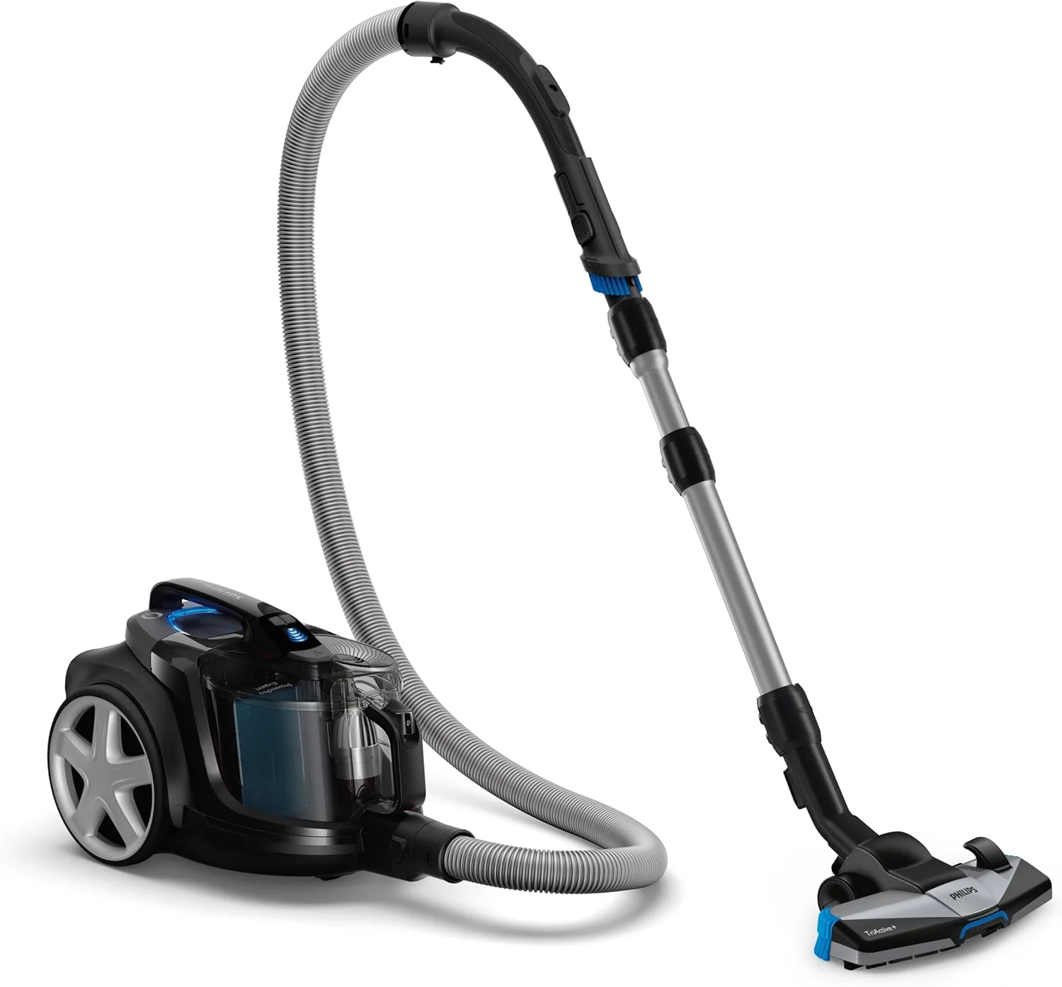 جاروبرقی بدون کیسه فیلیپس سری 7000 - جاروبرقی 900 واتی با فیلتر آلرژی H13 و نازل TriActive+ (FC9741/09)، مشکی