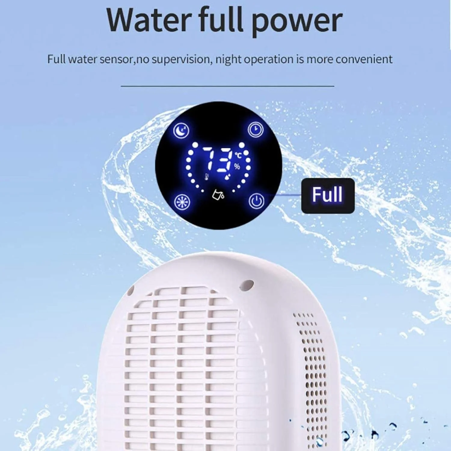 رطوبت گیر کوچک 800 میلی لیتری AADECOR، خشک کن خانگی، سیستم تخلیه خودکار لوله آب خارجی، صفحه نمایش LCD، کنترل از راه دور، زمان بندی 24 ساعته، مناسب برای آشپزخانه، حمام، اتاق خواب، آبی رطوبت گیر کوچک 800 میلی لیتری AADECOR، خشک کن خانگی، سیستم تخلیه خودکار لوله آب خارجی، صفحه نمایش LCD، کنترل از راه دور، زمان بندی 24 ساعته، مناسب برای آشپزخانه، حمام، اتاق خواب، آبی