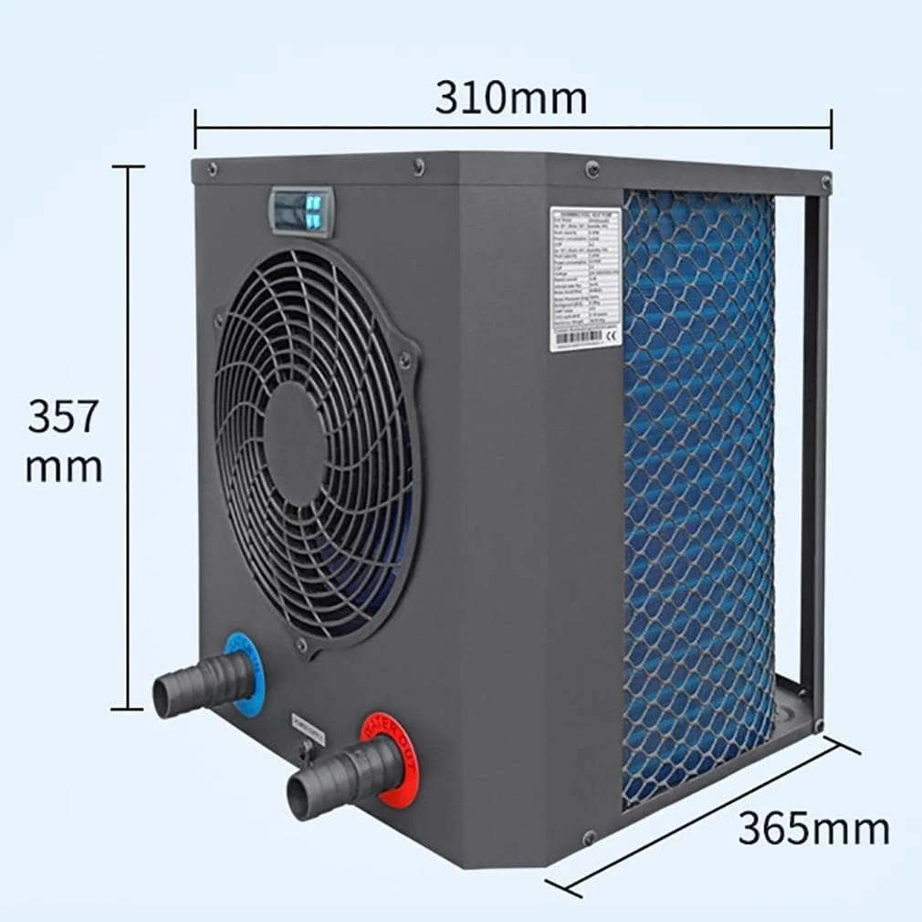 AJWYSOI Pool Heater, Swimming Pool Heat Pump, Electric Water Heater Swimming Pool and SPA Heater Digital Display Swimming Pool Thermostat for Swimming Pool, Wi-Fi Control