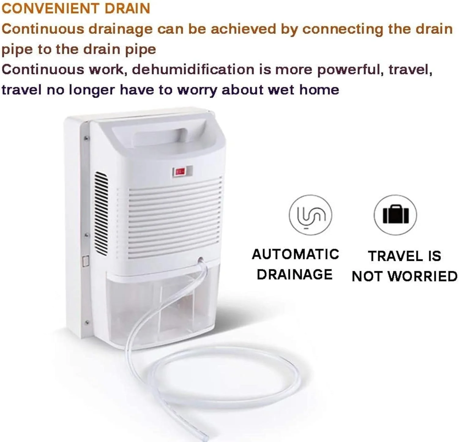 رطوبت گیر آادکور 2500 میلی لیتر، خشک کن لباس، تصفیه هوا، حالت خواب با رطوبت زدایی بی صدا، لوله آب خارجی تخلیه اتوماتیک، تنظیم هوشمند رطوبت ثابت، زمان بندی 24 ساعته