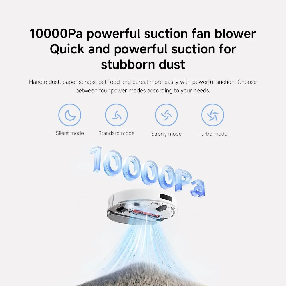 جاروبرقی رباتیک شیائومی مدل H40، مکش قدرتمند 10000 پاسکال، مسیریابی LDS، نقشه برداری هوشمند، برس ضد گره، تخلیه خودکار گرد و غبار، 180 دقیقه زمان کارکرد، سازگار با برنامه Xiaomi Home، کنترل صوتی جاروبرقی رباتیک شیائومی مدل H40، مکش قدرتمند 10000 پاسکال، مسیریابی LDS، نقشه برداری هوشمند، برس ضد گره، تخلیه خودکار گرد و غبار، 180 دقیقه زمان کارکرد، سازگار با برنامه Xiaomi Home، کنترل صوتی