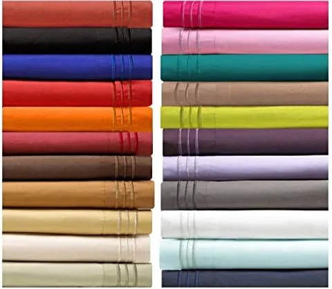 ست دو عددی روبالشتی بسیار نرم و لوکس Elegant Comfort - میکروفایبر برس خورده درجه یک 1500 - مقاوم در برابر چروک، سایز کینگ، سفید ست دو عددی روبالشتی بسیار نرم و لوکس Elegant Comfort - میکروفایبر برس خورده درجه یک 1500 - مقاوم در برابر چروک، سایز کینگ، سفید