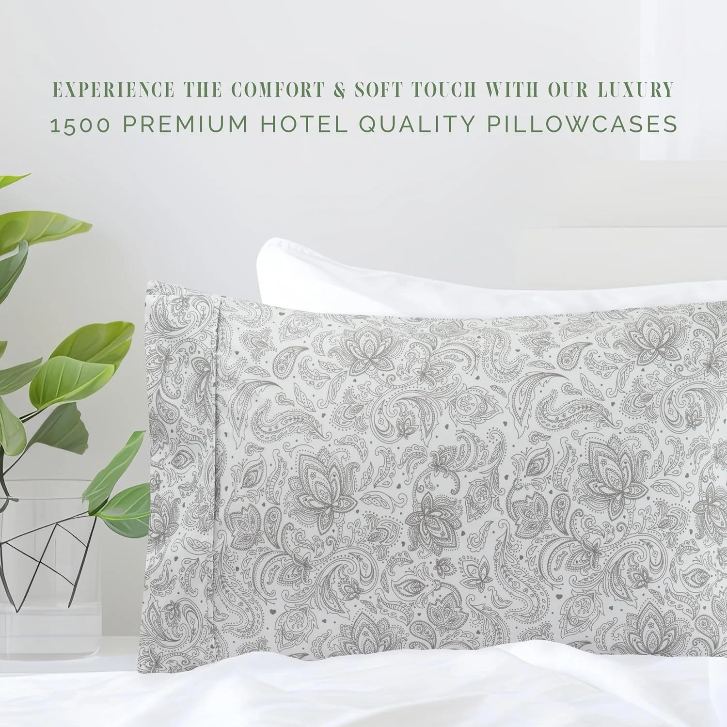 ست دو عددی روبالشتی طرح گلدار بسیار نرم Elegant Comfort - میکروفیبر با کیفیت عالی 1500، نرم و لطیف با بستن پاکتی - کینگ، پیزلی خاکستری ست دو عددی روبالشتی طرح گلدار بسیار نرم Elegant Comfort - میکروفیبر با کیفیت عالی 1500، نرم و لطیف با بستن پاکتی - کینگ، پیزلی خاکستری