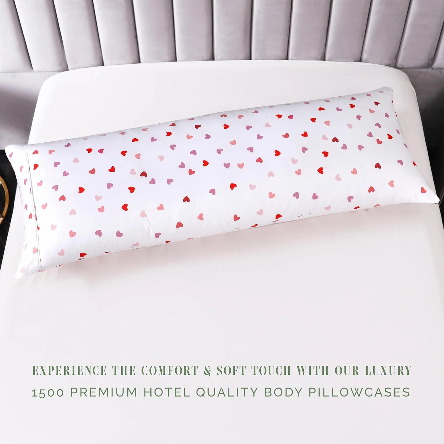 ست 2 عددی روبالشتی طرح قلب بسیار نرم Elegant Comfort - میکروفایبر درجه یک 1500 با کیفیت هتل، نرم و لطیف با بست زیپی مخفی - روکش بالشتی بدنه، Valentina ست 2 عددی روبالشتی طرح قلب بسیار نرم Elegant Comfort - میکروفایبر درجه یک 1500 با کیفیت هتل، نرم و لطیف با بست زیپی مخفی - روکش بالشتی بدنه، Valentina