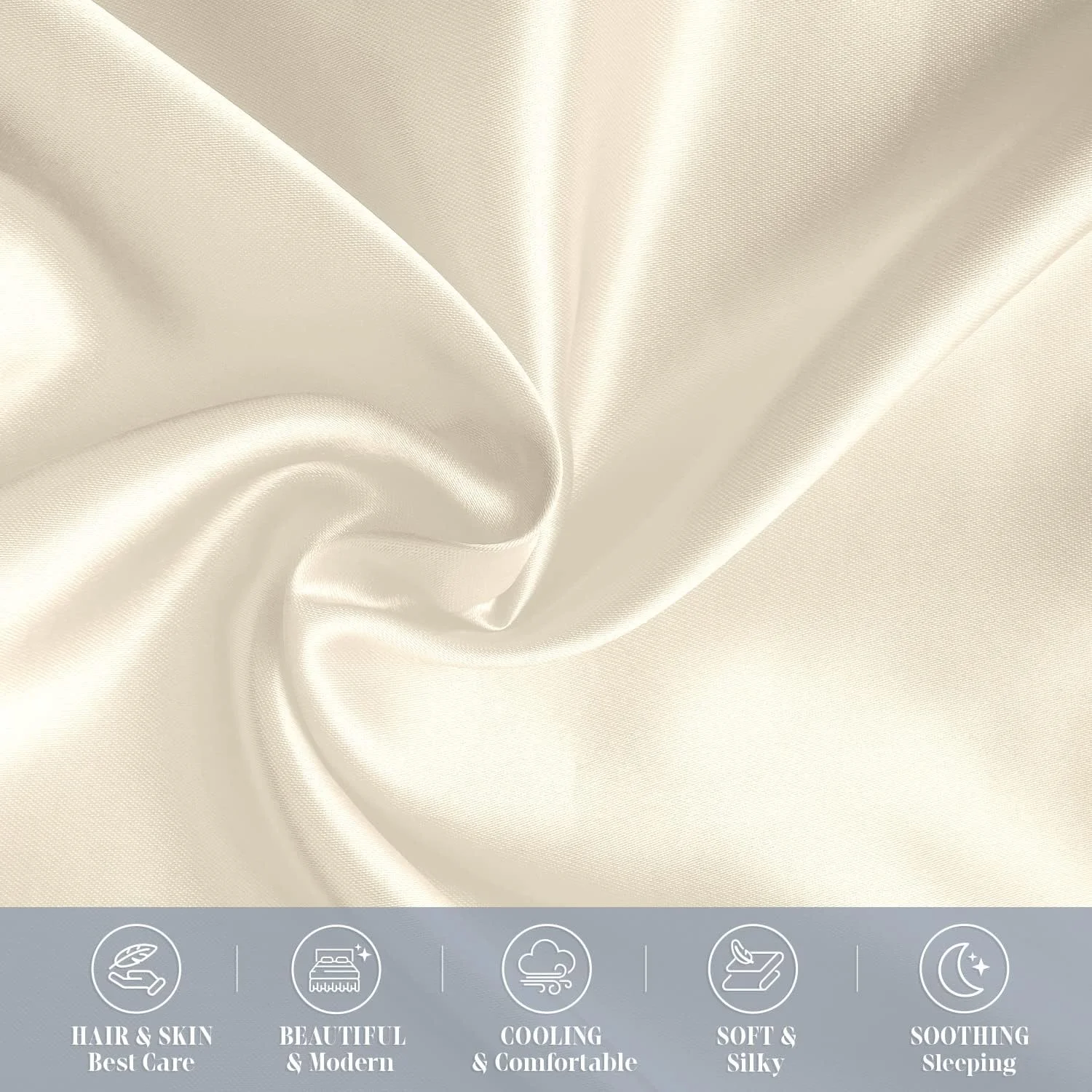 ست روبالشی ساتن ویسکوز خنک کننده 2 عددی Elegant Comfort با زیپ مخفی، نرم و ابریشمی برای بهترین مراقبت از مو و پوست - جعبه هدیه زیبا - ست روبالشی ساتن 2 تکه، استاندارد/کویین، کرم ست روبالشی ساتن ویسکوز خنک کننده 2 عددی Elegant Comfort با زیپ مخفی، نرم و ابریشمی برای بهترین مراقبت از مو و پوست - جعبه هدیه زیبا - ست روبالشی ساتن 2 تکه، استاندارد/کویین، کرم