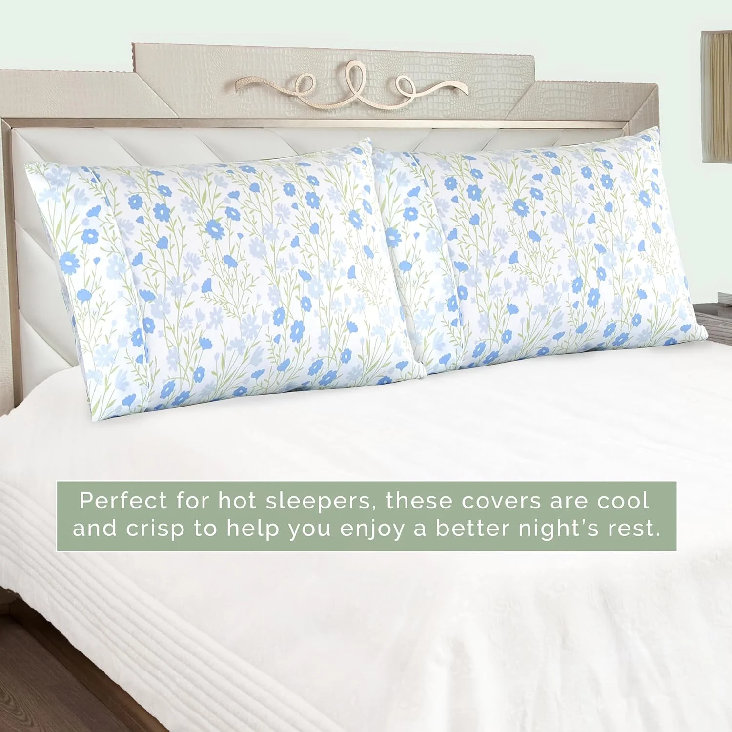 ست 2 عددی روبالشتی طرح گلدار فوق العاده نرم Elegant Comfort - میکروفایبر 1500 با کیفیت عالی هتل، نرم و لطیف با بستن پاکتی - سایز کینگ، لورل آبی ست 2 عددی روبالشتی طرح گلدار فوق العاده نرم Elegant Comfort - میکروفایبر 1500 با کیفیت عالی هتل، نرم و لطیف با بستن پاکتی - سایز کینگ، لورل آبی