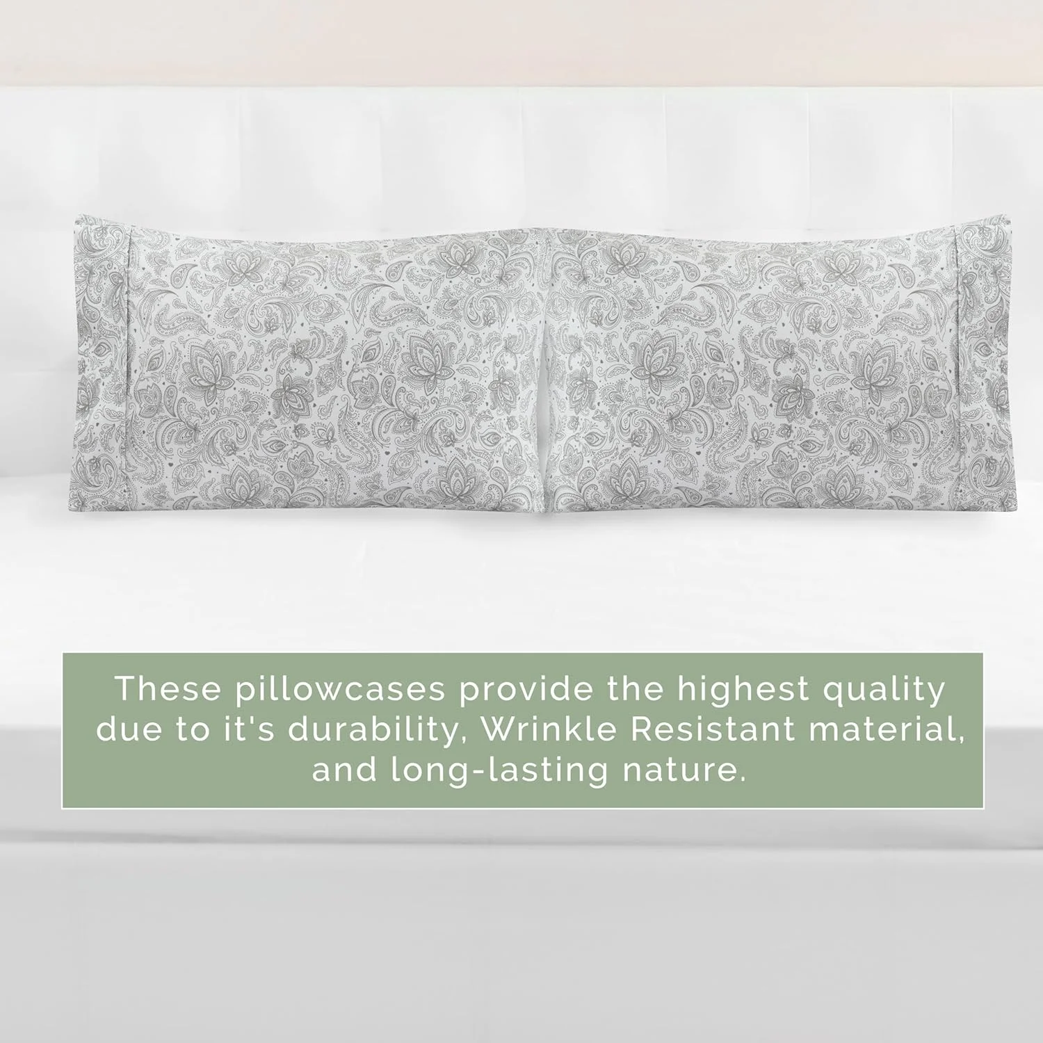 ست دو عددی روبالشتی طرح گلدار بسیار نرم Elegant Comfort - میکروفیبر با کیفیت عالی 1500، نرم و لطیف با بستن پاکتی - کینگ، پیزلی خاکستری ست دو عددی روبالشتی طرح گلدار بسیار نرم Elegant Comfort - میکروفیبر با کیفیت عالی 1500، نرم و لطیف با بستن پاکتی - کینگ، پیزلی خاکستری