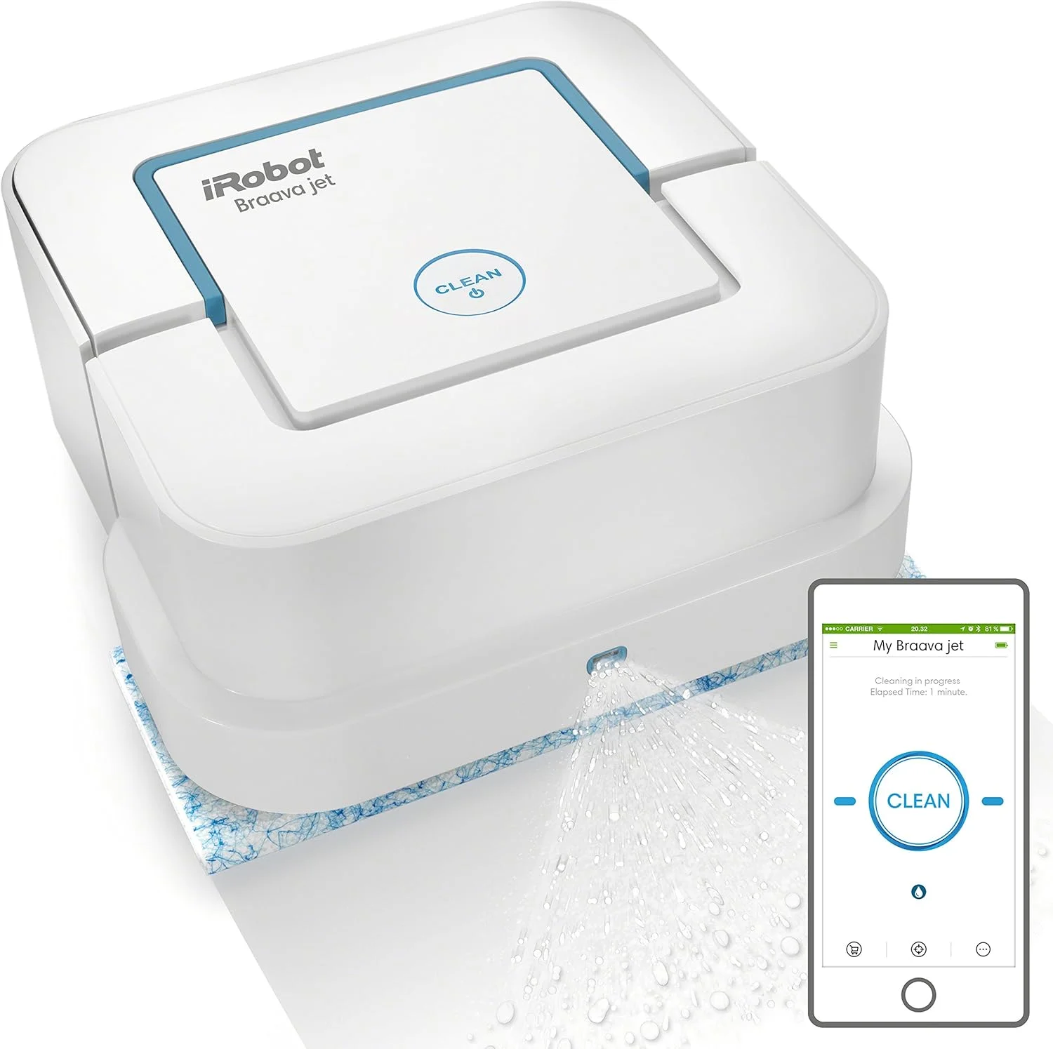iRobot Braava Jet 240، تی شوی رباتیک با اسپری آب، 3 در 1: تمیز کردن خشک، مرطوب و خیس، بهترین برای حمام و آشپزخانه. iRobot Braava Jet 240، تی شوی رباتیک با اسپری آب، 3 در 1: تمیز کردن خشک، مرطوب و خیس، بهترین برای حمام و آشپزخانه.