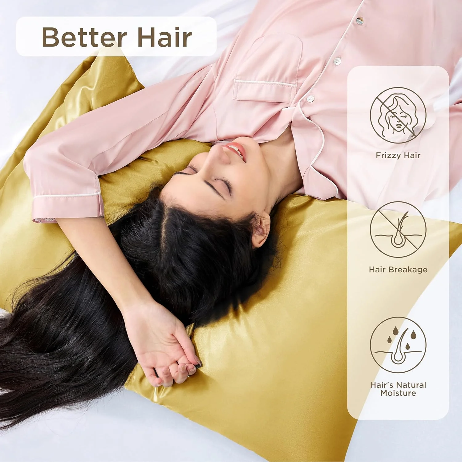 ست روبالشتی ساتن سایز کینگ GOTOPCLS، 2 عدد روبالشتی ابریشمی صاف و تنفسی با بستن پاکتی، روکش های خنک کننده بالش لوازم ملافه تخت خواب هدیه برای زنان مادر مردان، 50x90 سانتی متر (زرد) ست روبالشتی ساتن سایز کینگ GOTOPCLS، 2 عدد روبالشتی ابریشمی صاف و تنفسی با بستن پاکتی، روکش های خنک کننده بالش لوازم ملافه تخت خواب هدیه برای زنان مادر مردان، 50x90 سانتی متر (زرد)