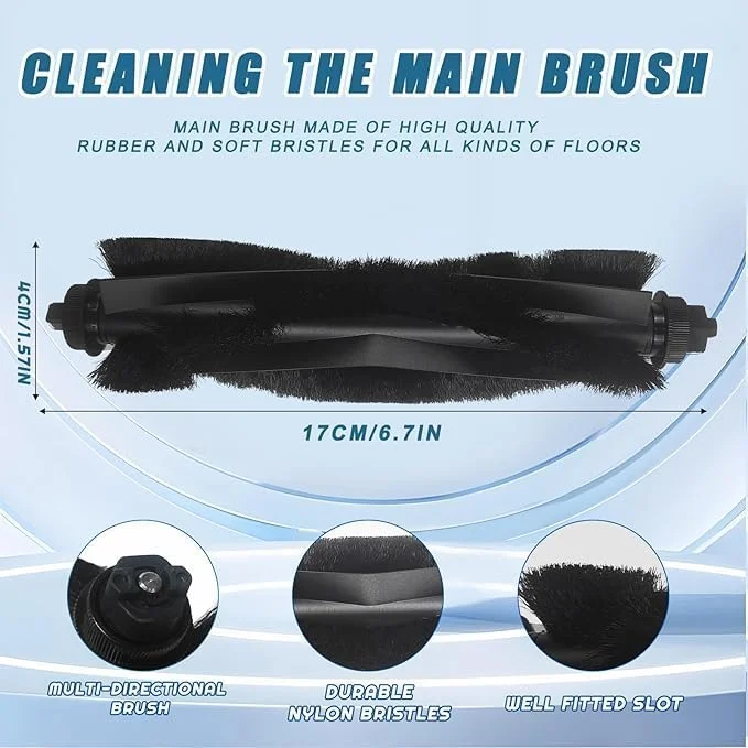 کیت لوازم جانبی جایگزین XICEN برای جاروبرقی رباتیک eufy L60 L50 L60 SES L50 SES، بسته 18 عددی شامل 2 برس اصلی، 6 فیلتر، 6 برس جانبی، 4 کیسه گرد و غبار (18) کیت لوازم جانبی جایگزین XICEN برای جاروبرقی رباتیک eufy L60 L50 L60 SES L50 SES، بسته 18 عددی شامل 2 برس اصلی، 6 فیلتر، 6 برس جانبی، 4 کیسه گرد و غبار (18)