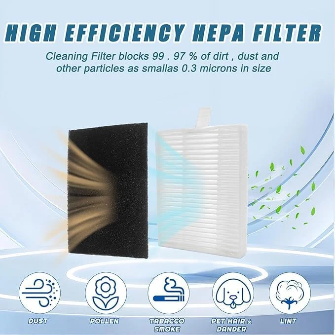 کیت لوازم جانبی جایگزین XICEN برای جاروبرقی رباتیک eufy L60 L50 L60 SES L50 SES، بسته 18 عددی شامل 2 برس اصلی، 6 فیلتر، 6 برس جانبی، 4 کیسه گرد و غبار (18) کیت لوازم جانبی جایگزین XICEN برای جاروبرقی رباتیک eufy L60 L50 L60 SES L50 SES، بسته 18 عددی شامل 2 برس اصلی، 6 فیلتر، 6 برس جانبی، 4 کیسه گرد و غبار (18)