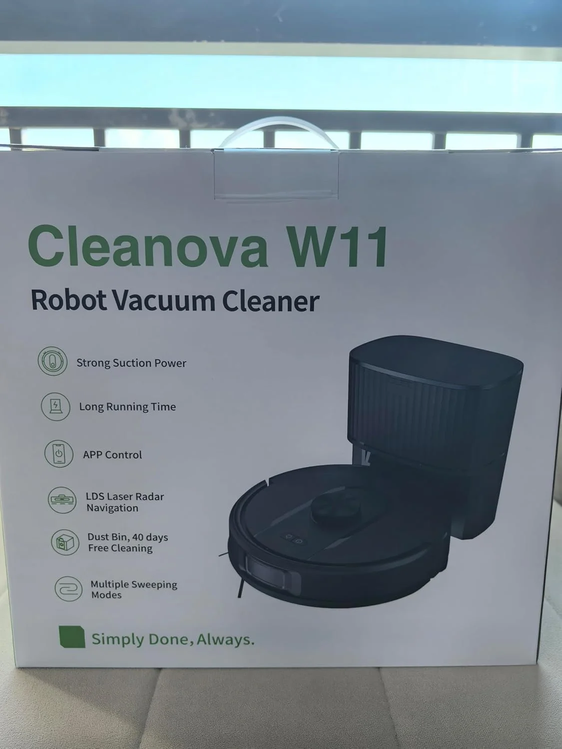 جاروبرقی رباتیک و تی شوی Vexilar W11 با مکش قدرتمند 5000Pa، جاروبرقی رباتیک با سیستم ناوبری لیزری هوشمند و عملکرد نقشه برداری هوشمند، پایه تخلیه خودکار، مشکی