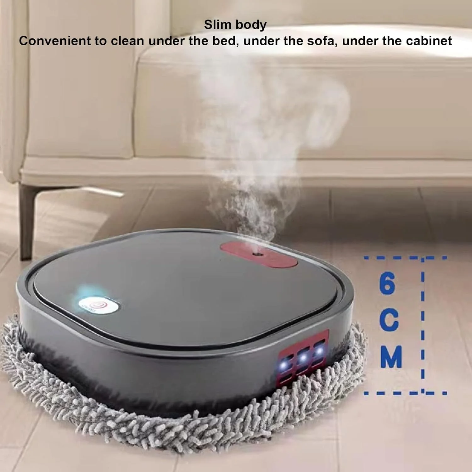 SYOSI Smart Robot Vacuum Cleaner, 2 in 1 Automatic Robotic Sweeping and Mopping, Sweep Mop Vacuum Clean Up to 90 Minutes Runtime for Pet Hair Hard Floor Carpet Clean SYOSI Smart Robot Vacuum Cleaner, 2 in 1 Automatic Robotic Sweeping and Mopping, Sweep Mop Vacuum Clean Up to 90 Minutes Runtime for Pet Hair Hard Floor Carpet Clean