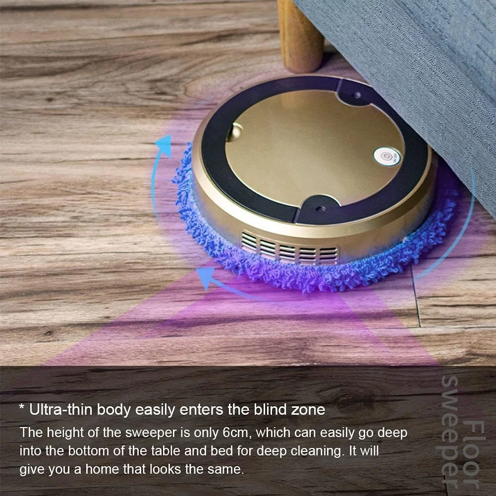 SYOSI Robot Vacuum Cleaner, Smart Automatic Sweeper, Dry and Wet Robot Vacuum, USB Rechargeable, 3000 Rpm Powerful Motor and 120 Minutes Long Running Time SYOSI Robot Vacuum Cleaner, Smart Automatic Sweeper, Dry and Wet Robot Vacuum, USB Rechargeable, 3000 Rpm Powerful Motor and 120 Minutes Long Running Time