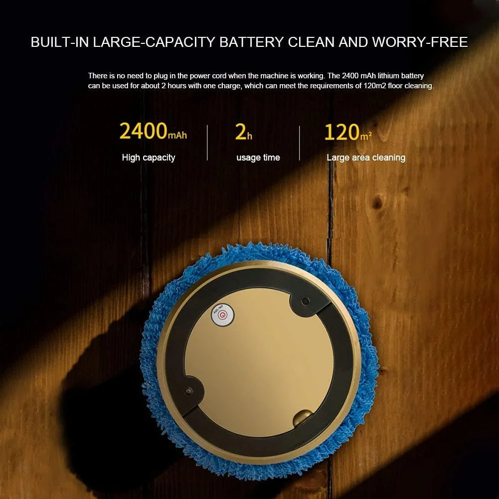 SYOSI Robot Vacuum Cleaner, Smart Automatic Sweeper, Dry and Wet Robot Vacuum, USB Rechargeable, 3000 Rpm Powerful Motor and 120 Minutes Long Running Time SYOSI Robot Vacuum Cleaner, Smart Automatic Sweeper, Dry and Wet Robot Vacuum, USB Rechargeable, 3000 Rpm Powerful Motor and 120 Minutes Long Running Time
