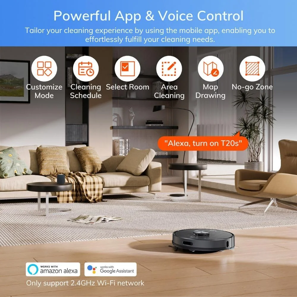 جاروبرقی رباتیک ILIFE T20s با مسیریابی پیشرفته LDS، تخلیه خودکار تا 70 روز، قدرت مکش 5000Pa، جارو و طی کشی همزمان، نقشه برداری چند طبقه، تمیز کردن سفارشی، برنامه، الکسا و GH جاروبرقی رباتیک ILIFE T20s با مسیریابی پیشرفته LDS، تخلیه خودکار تا 70 روز، قدرت مکش 5000Pa، جارو و طی کشی همزمان، نقشه برداری چند طبقه، تمیز کردن سفارشی، برنامه، الکسا و GH