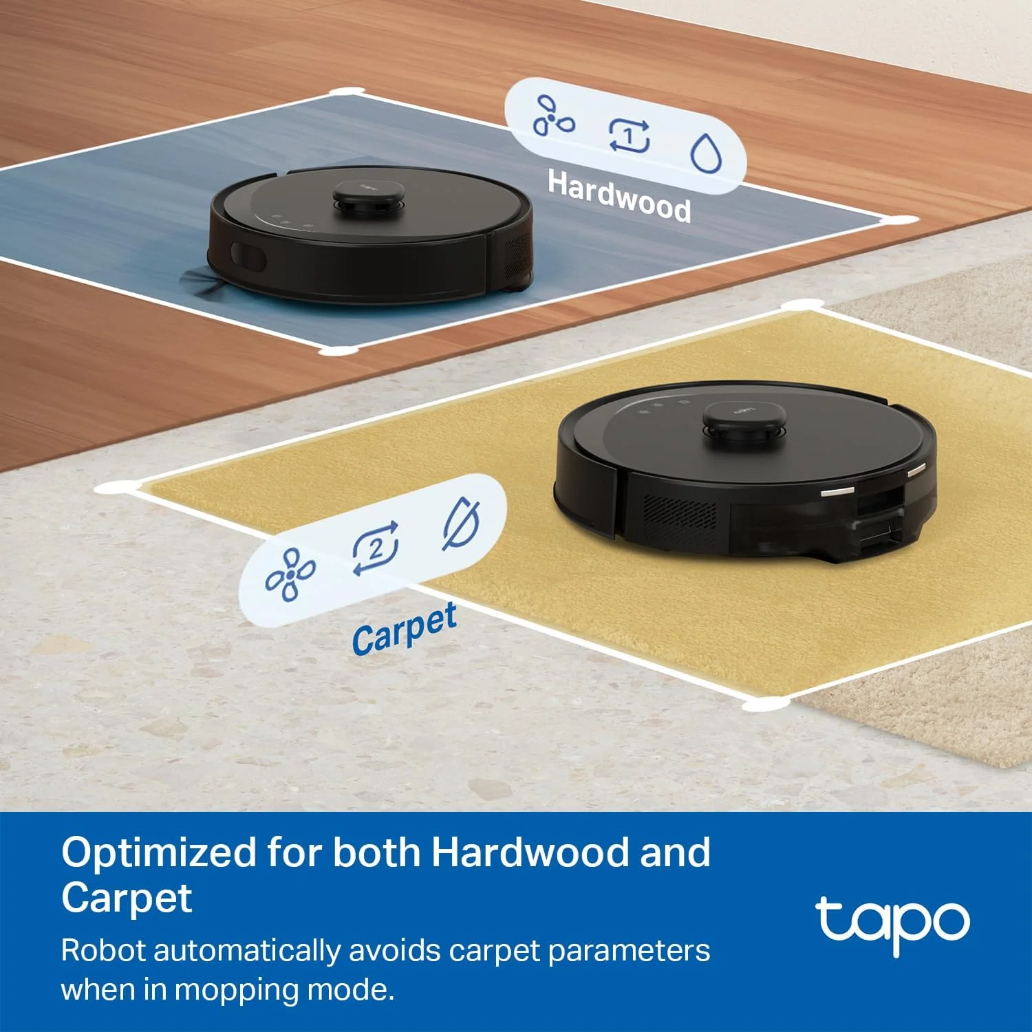 جاروبرقی رباتیک و تی شوی هوشمند Tapo با مسیریابی LiDAR، حداکثر قدرت مکش 5300Pa، نرخ جمع آوری گرد و غبار 97%+، تمیز کردن قابل تنظیم، شارژ خودکار، سازگار با الکسا و گوگل هوم، مدل RV30 Max جاروبرقی رباتیک و تی شوی هوشمند Tapo با مسیریابی LiDAR، حداکثر قدرت مکش 5300Pa، نرخ جمع آوری گرد و غبار 97%+، تمیز کردن قابل تنظیم، شارژ خودکار، سازگار با الکسا و گوگل هوم، مدل RV30 Max