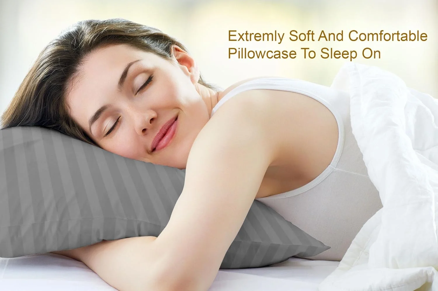 روبالشی های میکروفایبر هتل لینن کلاب سایز 50x75 سانتی متر، بسته 2 عددی، نرم، تنفس پذیر، سازگار با پوست، روکش بالش راه راه خاکستری روشن، روکش بالش تزئینی زیبا برای اتاق خواب، بدون پرکردن روبالشی های میکروفایبر هتل لینن کلاب سایز 50x75 سانتی متر، بسته 2 عددی، نرم، تنفس پذیر، سازگار با پوست، روکش بالش راه راه خاکستری روشن، روکش بالش تزئینی زیبا برای اتاق خواب، بدون پرکردن