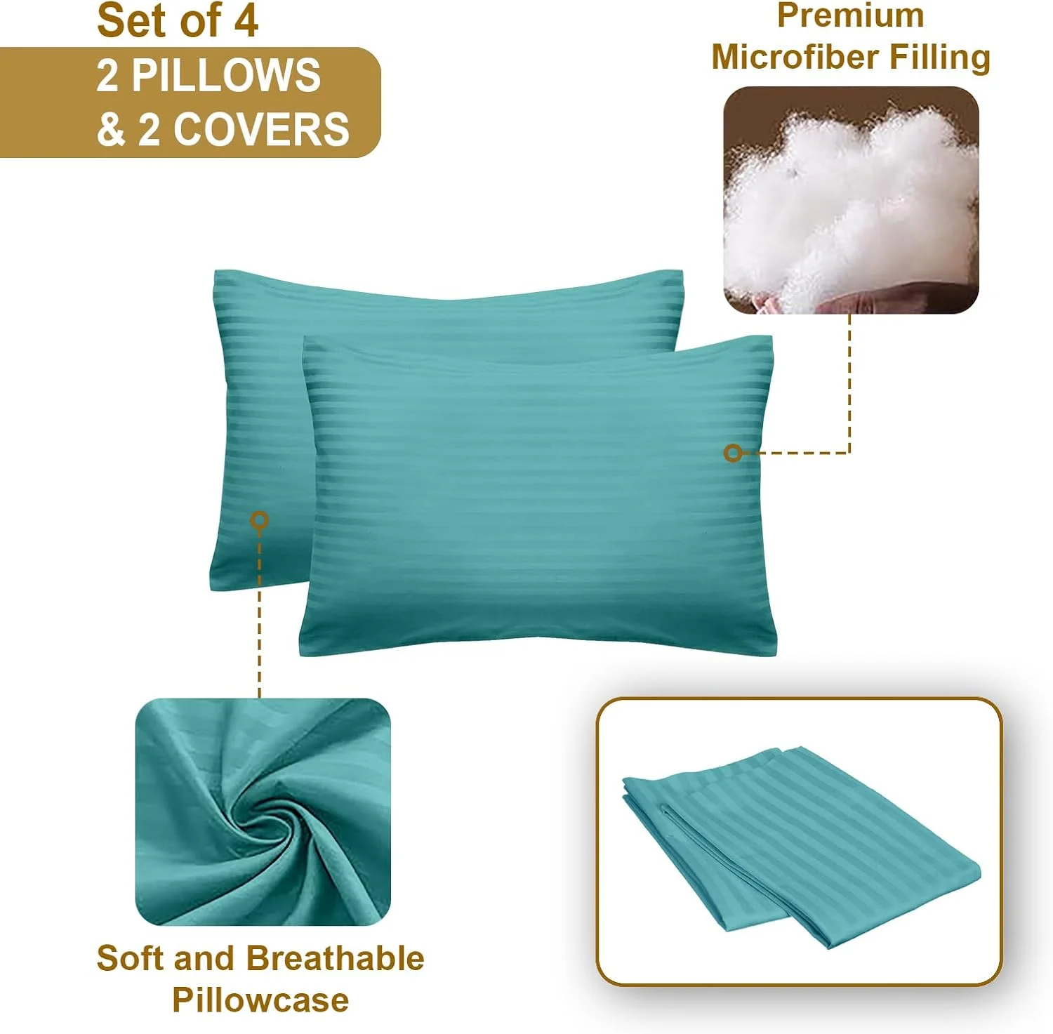 هتل لینن کلاب ست دو عددی بالش پر شده با الیاف آکوا به همراه دو عدد روبالشتی سایز 50x75cm مناسب تخت و مبل، بالش برای خواب هتل لینن کلاب ست دو عددی بالش پر شده با الیاف آکوا به همراه دو عدد روبالشتی سایز 50x75cm مناسب تخت و مبل، بالش برای خواب