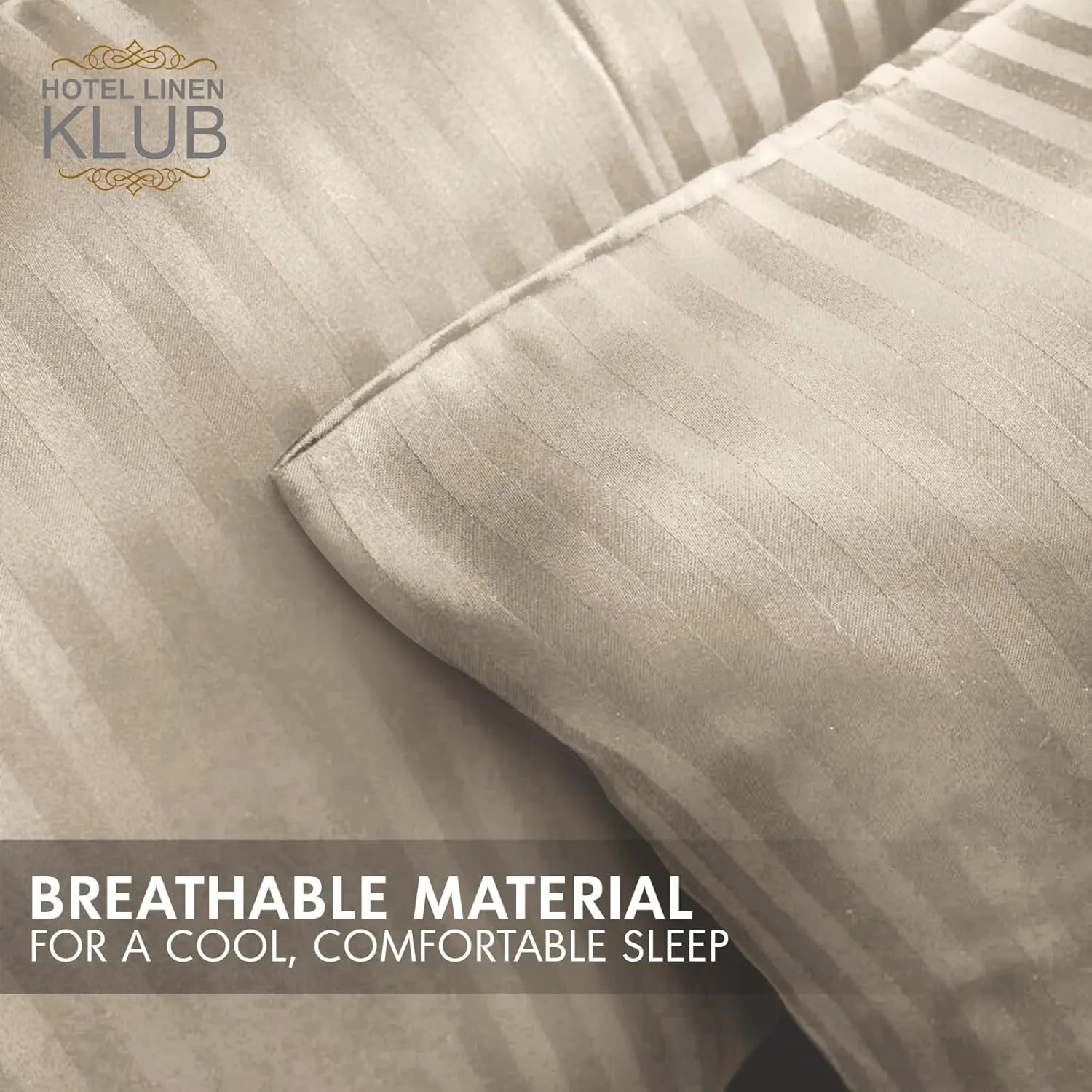 ست دو عددی روبالشتی هتلی Linen Klub Standard، 100% پنبه ساتن 250 نخ با راه راه 1 سانتی متری، سایز: 50X75 سانتی متر، رنگ: سنگی ست دو عددی روبالشتی هتلی Linen Klub Standard، 100% پنبه ساتن 250 نخ با راه راه 1 سانتی متری، سایز: 50X75 سانتی متر، رنگ: سنگی
