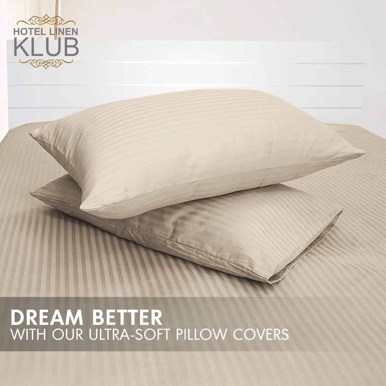 ست دو عددی روبالشتی هتلی Linen Klub Standard، 100% پنبه ساتن 250 نخ با راه راه 1 سانتی متری، سایز: 50X75 سانتی متر، رنگ: سنگی ست دو عددی روبالشتی هتلی Linen Klub Standard، 100% پنبه ساتن 250 نخ با راه راه 1 سانتی متری، سایز: 50X75 سانتی متر، رنگ: سنگی