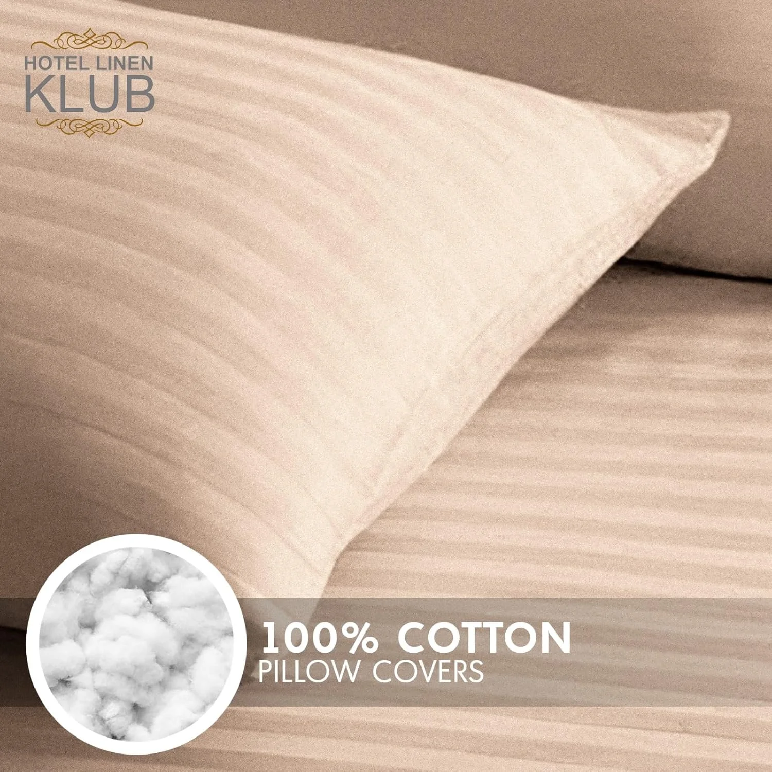 ست دو عددی روبالشتی استاندارد Hotel Linen Klub - ساتن لوکس 100% پنبه 250TC با طرح راه راه ظریف 1 سانتی متری، سایز: 50 × 75 سانتی متر، عاجی ترد برای لمسی از ظرافت در اتاق خواب شما ست دو عددی روبالشتی استاندارد Hotel Linen Klub - ساتن لوکس 100% پنبه 250TC با طرح راه راه ظریف 1 سانتی متری، سایز: 50 × 75 سانتی متر، عاجی ترد برای لمسی از ظرافت در اتاق خواب شما