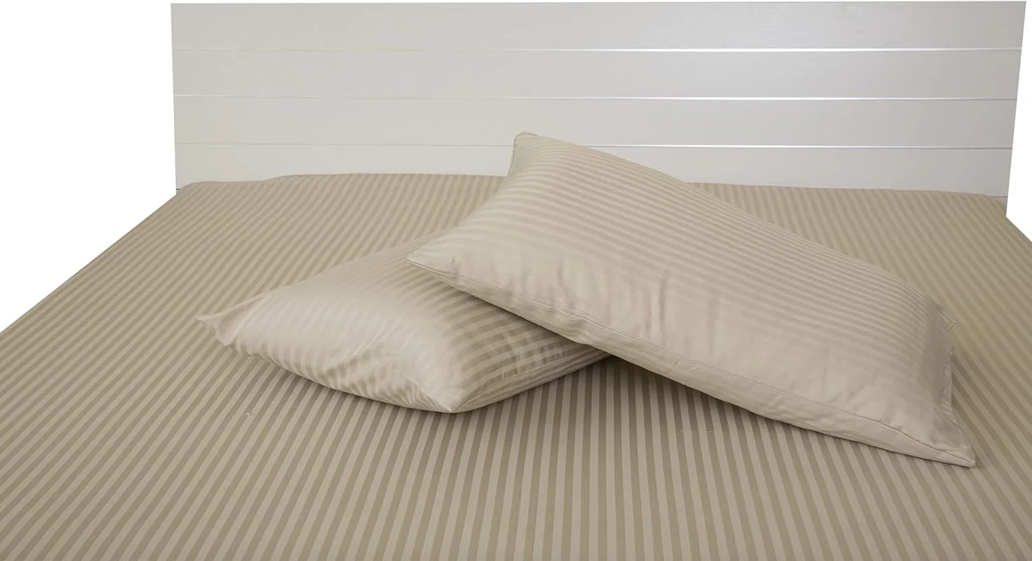 ست دو عددی روبالشتی هتلی Linen Klub Standard، 100% پنبه ساتن 250 نخ با راه راه 1 سانتی متری، سایز: 50X75 سانتی متر، رنگ: سنگی ست دو عددی روبالشتی هتلی Linen Klub Standard، 100% پنبه ساتن 250 نخ با راه راه 1 سانتی متری، سایز: 50X75 سانتی متر، رنگ: سنگی