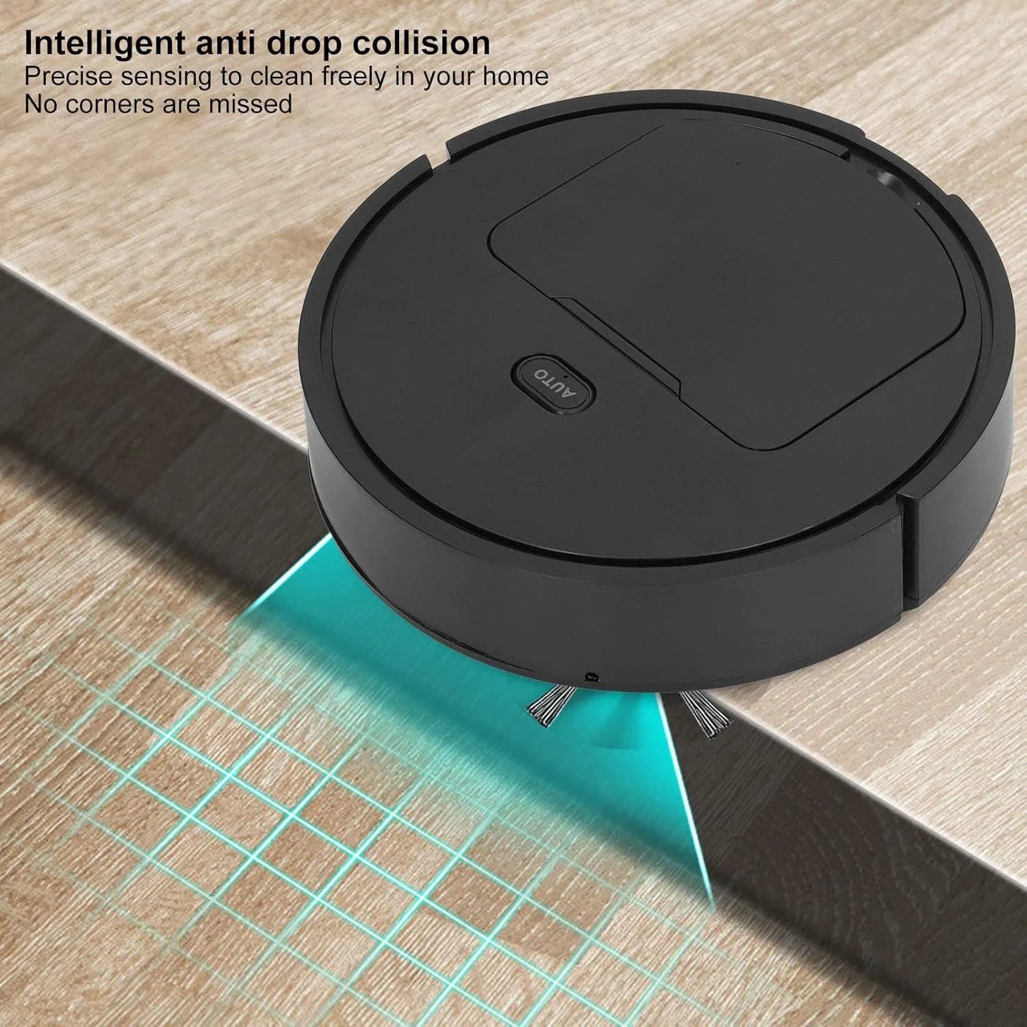 جاروبرقی رباتیک سوراندی، ربات جاروبرقی هوشمند، دستگاه تمیز کننده کف رباتیک شارژ USB 3 در 1، ربات تمیز کننده برای موی حیوانات خانگی، فرش، کف چوبی، نویز کم 40db (Sorandyan162kwxhg)