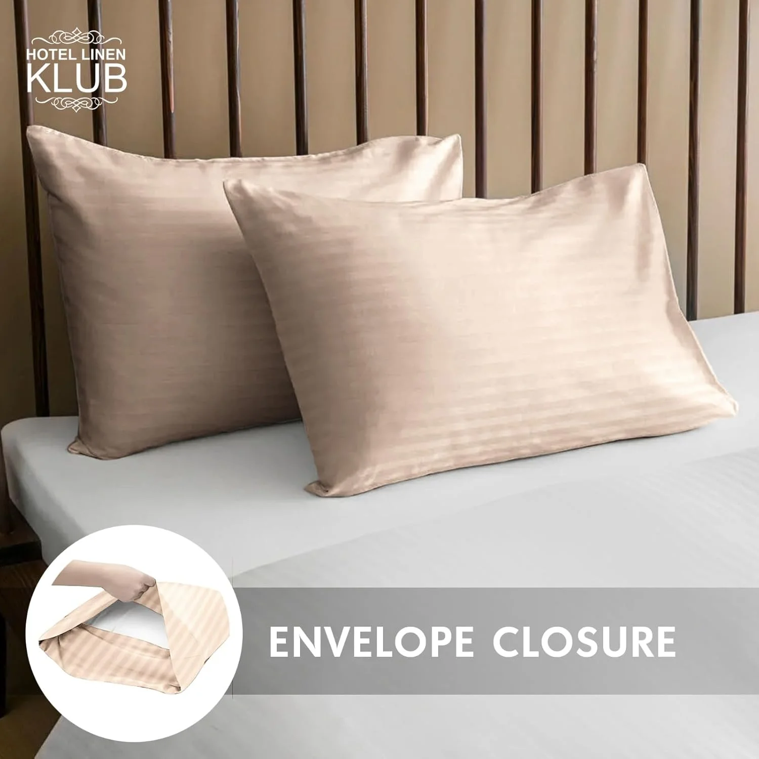 ست دو عددی روبالشتی استاندارد Hotel Linen Klub - ساتن لوکس 100% پنبه 250TC با طرح راه راه ظریف 1 سانتی متری، سایز: 50 × 75 سانتی متر، عاجی ترد برای لمسی از ظرافت در اتاق خواب شما ست دو عددی روبالشتی استاندارد Hotel Linen Klub - ساتن لوکس 100% پنبه 250TC با طرح راه راه ظریف 1 سانتی متری، سایز: 50 × 75 سانتی متر، عاجی ترد برای لمسی از ظرافت در اتاق خواب شما