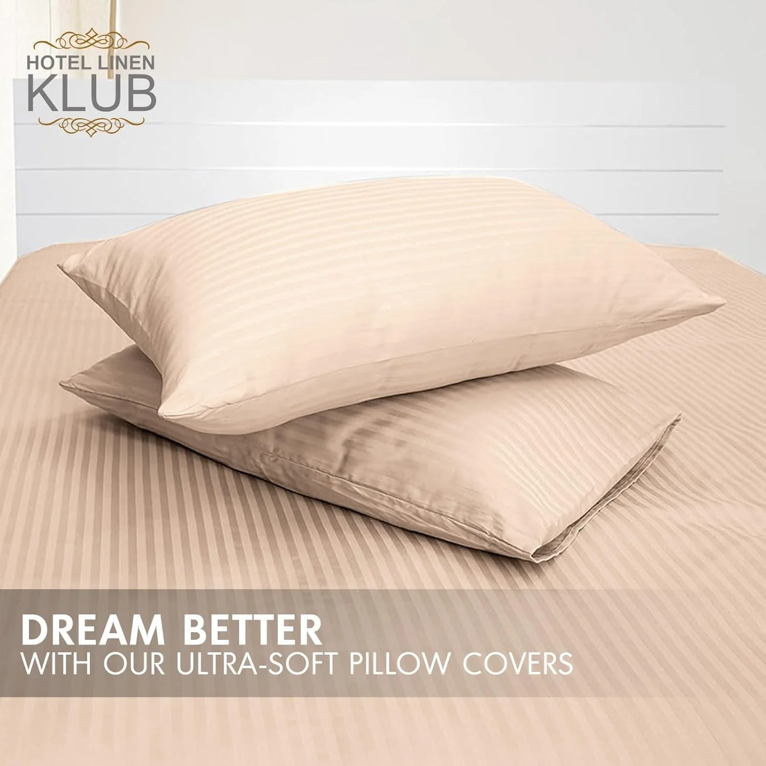 ست دو عددی روبالشتی استاندارد Hotel Linen Klub - ساتن لوکس 100% پنبه 250TC با طرح راه راه ظریف 1 سانتی متری، سایز: 50 × 75 سانتی متر، عاجی ترد برای لمسی از ظرافت در اتاق خواب شما ست دو عددی روبالشتی استاندارد Hotel Linen Klub - ساتن لوکس 100% پنبه 250TC با طرح راه راه ظریف 1 سانتی متری، سایز: 50 × 75 سانتی متر، عاجی ترد برای لمسی از ظرافت در اتاق خواب شما