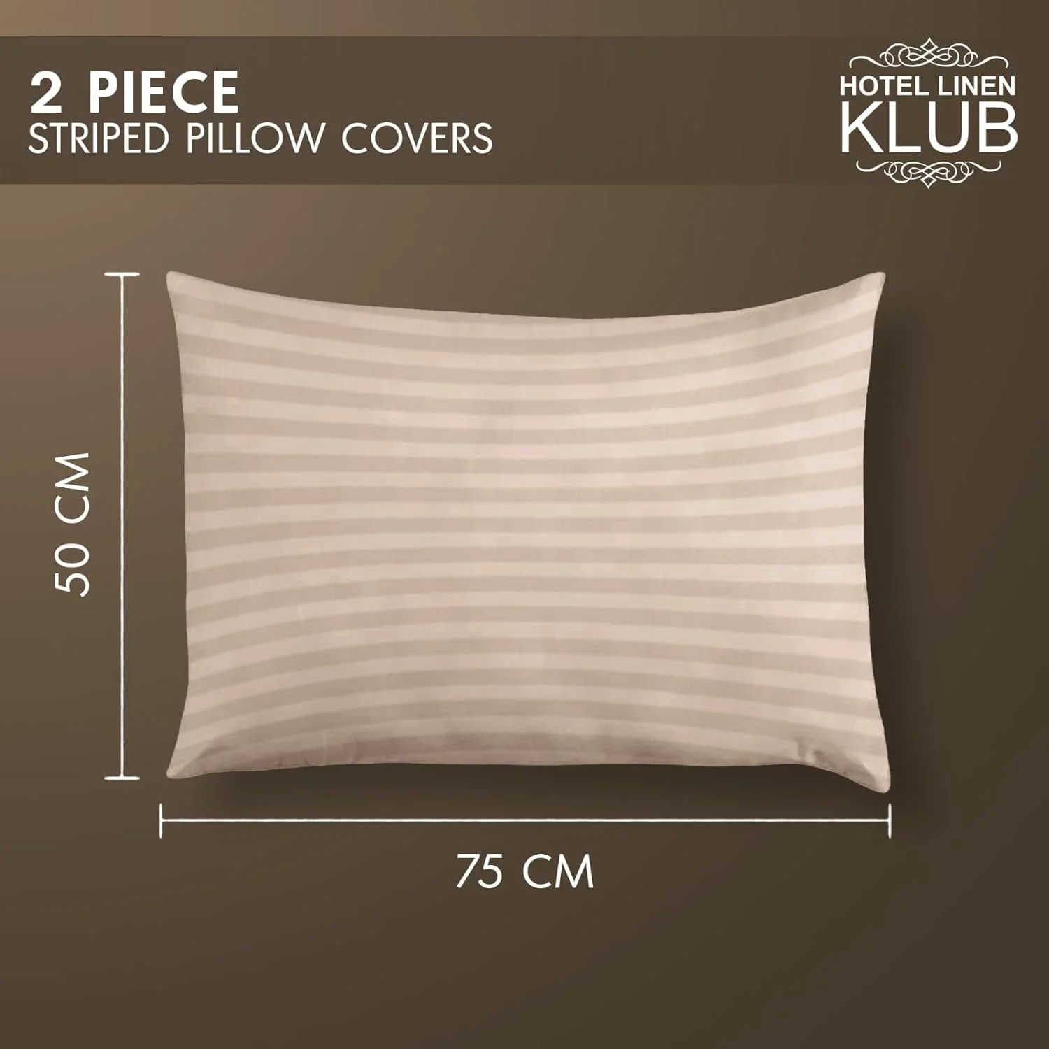 ست دو عددی روبالشتی استاندارد Hotel Linen Klub - ساتن لوکس 100% پنبه 250TC با طرح راه راه ظریف 1 سانتی متری، سایز: 50 × 75 سانتی متر، عاجی ترد برای لمسی از ظرافت در اتاق خواب شما ست دو عددی روبالشتی استاندارد Hotel Linen Klub - ساتن لوکس 100% پنبه 250TC با طرح راه راه ظریف 1 سانتی متری، سایز: 50 × 75 سانتی متر، عاجی ترد برای لمسی از ظرافت در اتاق خواب شما