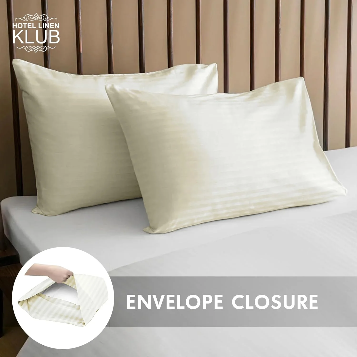 ست دو عددی روبالشتی استاندارد Hotel Linen Klub - ساتن 250TC پنبه 100% لوکس با طرح راه راه ظریف 1 سانتی متری، سایز: 50 × 75 سانتی متر، کرم ملایم برای لمسی از ظرافت در اتاق خواب شما ست دو عددی روبالشتی استاندارد Hotel Linen Klub - ساتن 250TC پنبه 100% لوکس با طرح راه راه ظریف 1 سانتی متری، سایز: 50 × 75 سانتی متر، کرم ملایم برای لمسی از ظرافت در اتاق خواب شما
