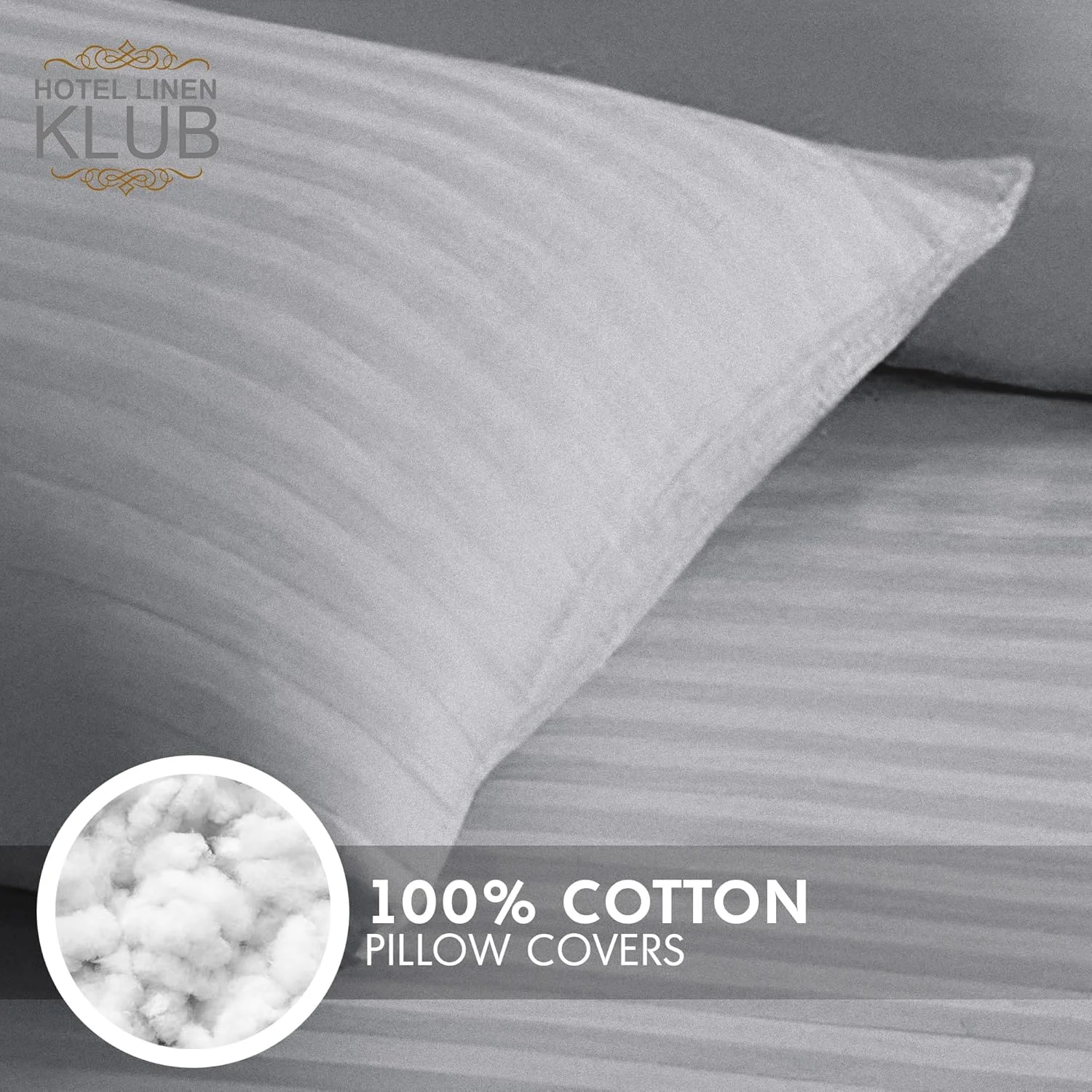 ست دو عددی روبالشتی استاندارد Hotel Linen Klub - ساتن 250TC پنبه 100% با طرح راه راه ظریف 1 سانتی متری، سایز: 50 × 75 سانتی متر، نقره ای براق برای لمسی از ظرافت در اتاق خواب شما ست دو عددی روبالشتی استاندارد Hotel Linen Klub - ساتن 250TC پنبه 100% با طرح راه راه ظریف 1 سانتی متری، سایز: 50 × 75 سانتی متر، نقره ای براق برای لمسی از ظرافت در اتاق خواب شما