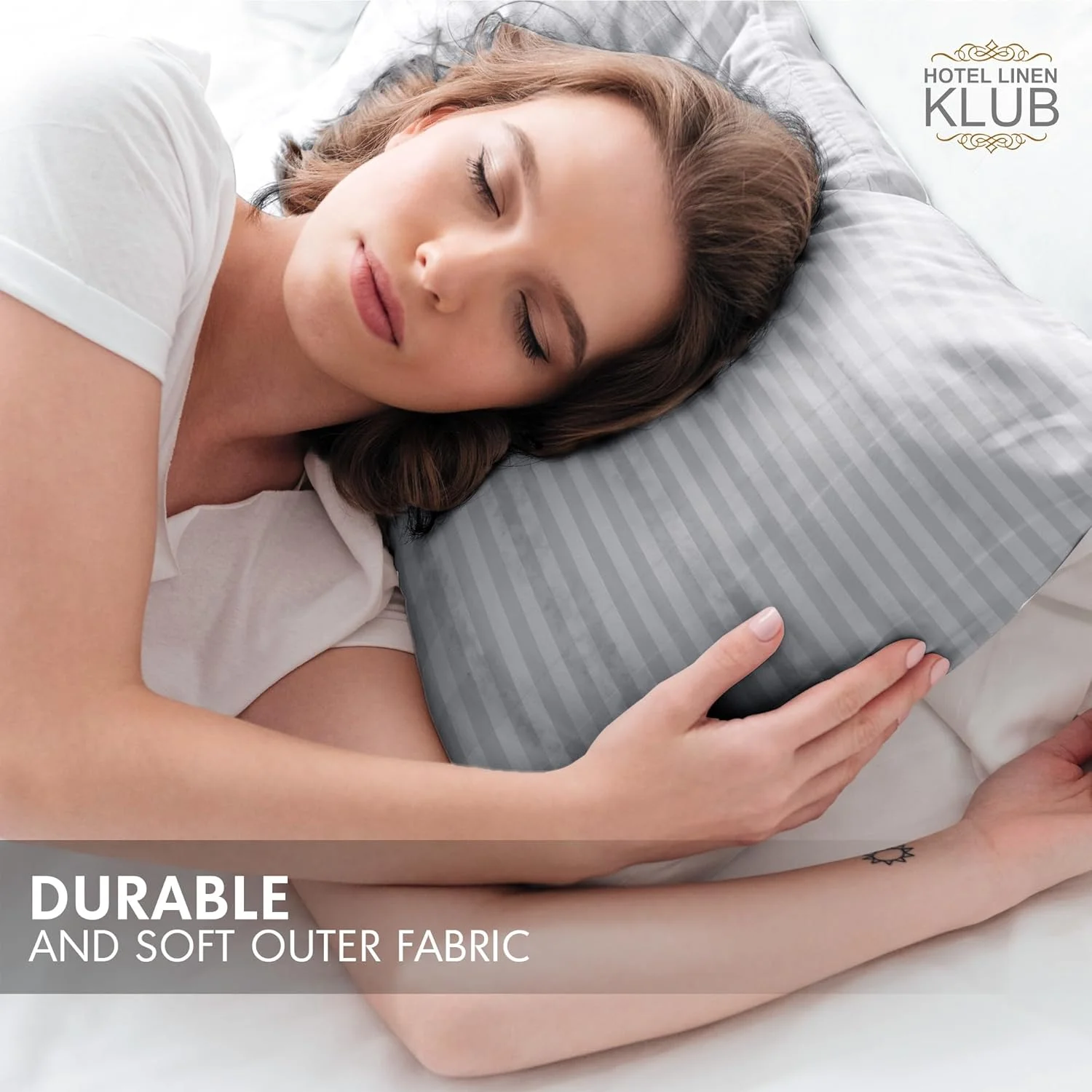 ست دو عددی روبالشتی استاندارد Hotel Linen Klub - ساتن 250TC پنبه 100% با طرح راه راه ظریف 1 سانتی متری، سایز: 50 × 75 سانتی متر، نقره ای براق برای لمسی از ظرافت در اتاق خواب شما ست دو عددی روبالشتی استاندارد Hotel Linen Klub - ساتن 250TC پنبه 100% با طرح راه راه ظریف 1 سانتی متری، سایز: 50 × 75 سانتی متر، نقره ای براق برای لمسی از ظرافت در اتاق خواب شما