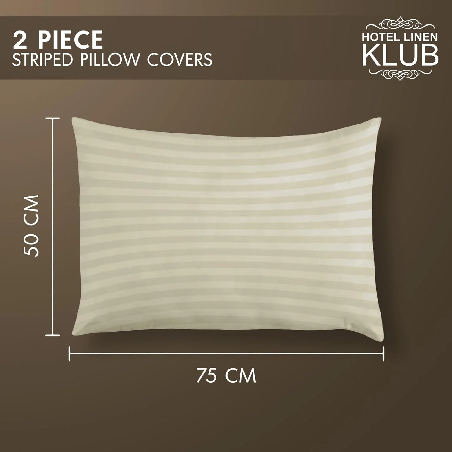 ست دو عددی روبالشتی استاندارد Hotel Linen Klub - ساتن 250TC پنبه 100% لوکس با طرح راه راه ظریف 1 سانتی متری، سایز: 50 × 75 سانتی متر، کرم ملایم برای لمسی از ظرافت در اتاق خواب شما ست دو عددی روبالشتی استاندارد Hotel Linen Klub - ساتن 250TC پنبه 100% لوکس با طرح راه راه ظریف 1 سانتی متری، سایز: 50 × 75 سانتی متر، کرم ملایم برای لمسی از ظرافت در اتاق خواب شما