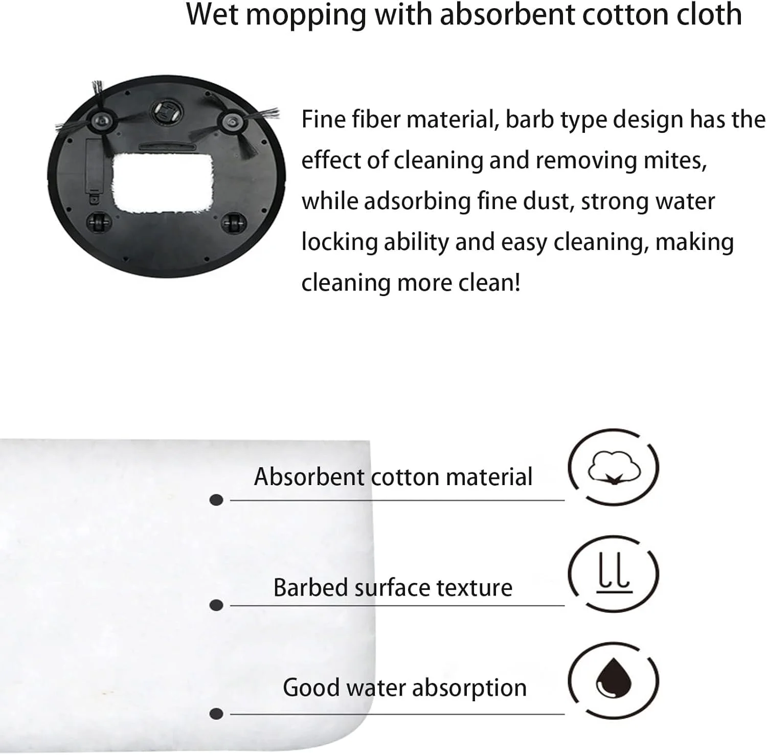 3-in-1 Robot Vacuum Cleaner - Smart Mopping & Vacuuming with Precise Water Spray, UV Sterilization for Pet Hair/Marble/Ceramic Floors (White, Energy Class A, App-Controlled) 3-in-1 Robot Vacuum Cleaner - Smart Mopping & Vacuuming with Precise Water Spray, UV Sterilization for Pet Hair/Marble/Ceramic Floors (White, Energy Class A, App-Controlled)